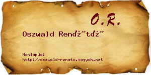 Oszwald Renátó névjegykártya