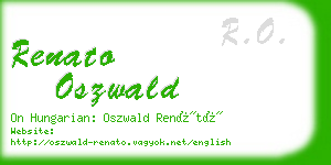 renato oszwald business card